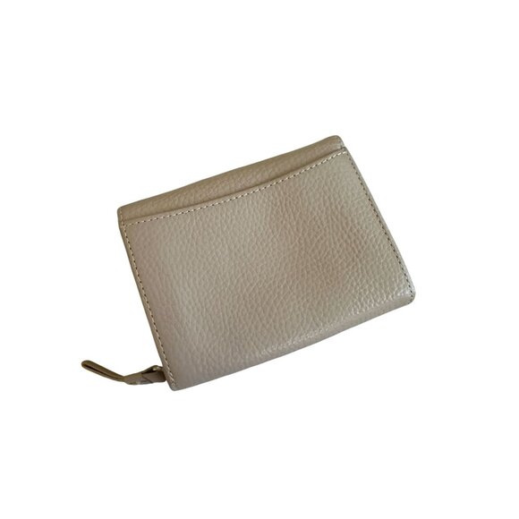 NINA RICCI Tan Pebble Leather Snap Zip Wallet - Picture 9 of 10